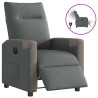 Sillón reclinable eléctrico de tela gris oscuro 1
