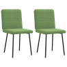 Cadeiras de jantar 2 pcs veludo verde-claro 1