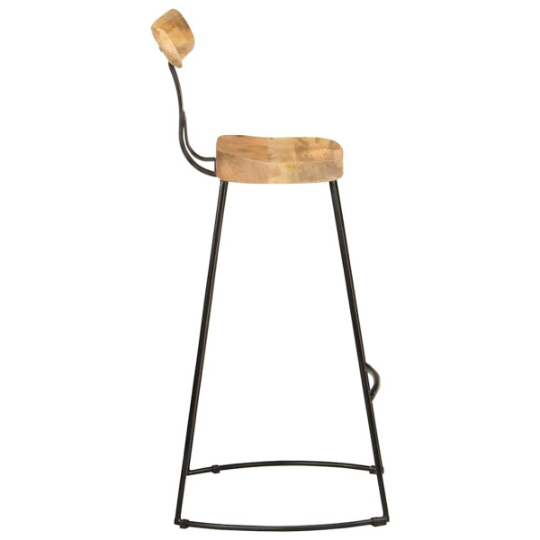 Taburetes de barra 2 uds 49x43x103 cm madera maciza de mango M 3