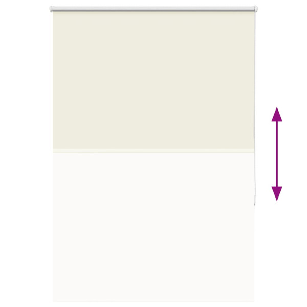 Estor Enrollable Opaco Blanco Roto 90x130cm Tela Ancho 85.7cm M 5