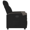 Sillón reclinable de tela negro 4
