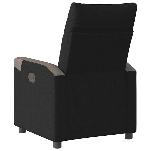 Sillón reclinable de tela negro M 5