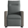 Sillón reclinable elevable de tela gris oscuro 4