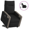 Sillón eléctrico reclinable elevable de tela negro 1