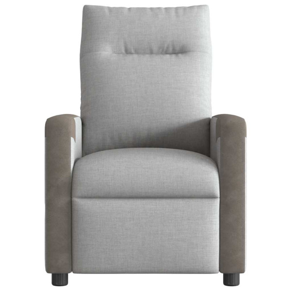Sillón de masaje reclinable de tela gris nube M 3