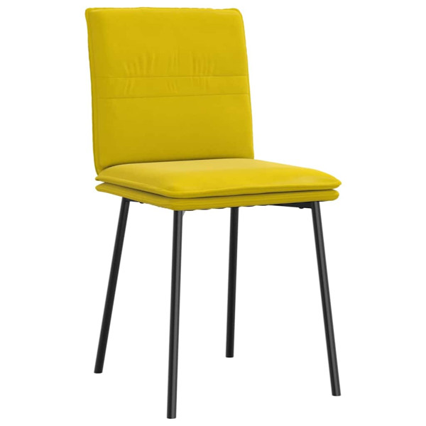Sillas de comedor 6 unidades terciopelo amarillo M 3