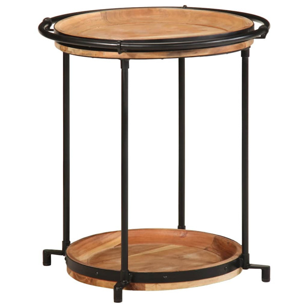 Mesa auxiliar madera maciza de acacia Ø55x60 cm D