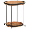 Mesa auxiliar madera maciza de acacia Ø55x60 cm 1