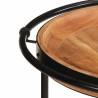 Mesa auxiliar madera maciza de acacia Ø55x60 cm 4