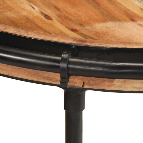 Mesa auxiliar madera maciza de acacia Ø55x60 cm M 5