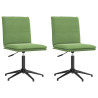 Cadeiras de jantar 2 pcs veludo verde-claro 2