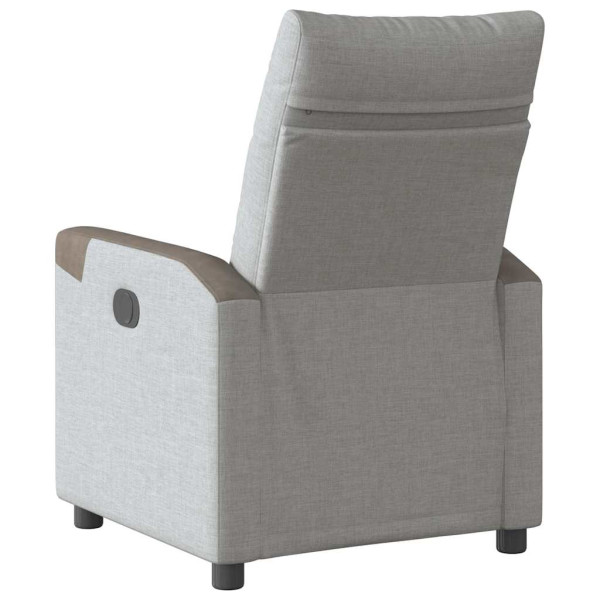 Sillón reclinable de tela gris nube M 5