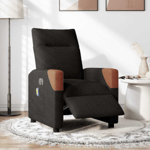 Sillón reclinable de masaje eléctrico tela negro H