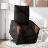 Sillón reclinable de masaje elevable tela negro 2