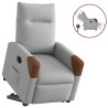 Sillón eléctrico reclinable elevable de tela gris nube 1