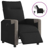 Sillón reclinable eléctrico de tela negro 1