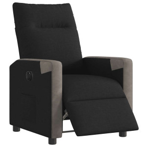 Sillón reclinable eléctrico de tela negro H