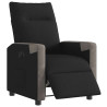 Sillón reclinable eléctrico de tela negro 2
