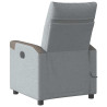 Sillón reclinable de masaje de tela gris claro 5