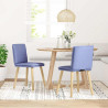 Sillas de comedor 2 uds tela azul jeans 2