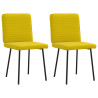 Cadeiras de jantar 2 pcs veludo amarelo 1
