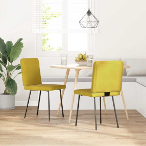 Sillas de comedor 2 unidades terciopelo amarillo H