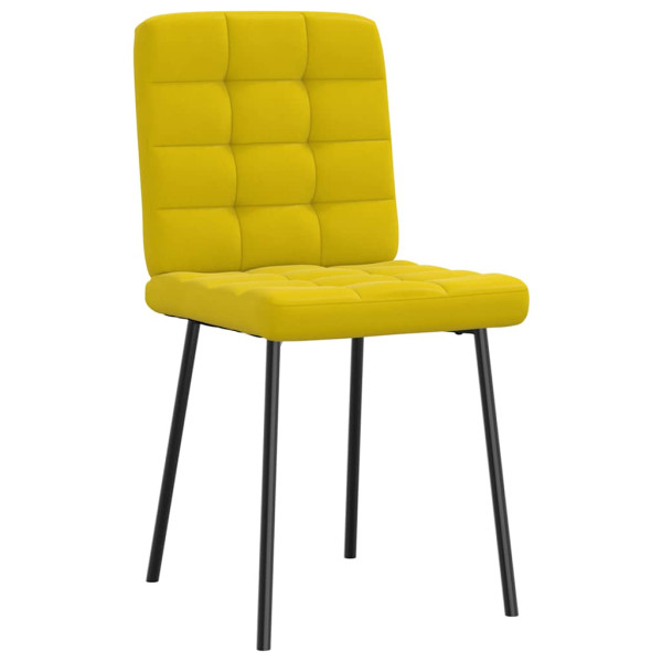 Sillas de comedor 2 unidades terciopelo amarillo M 3