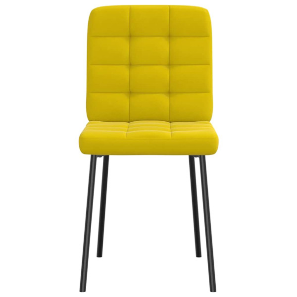 Sillas de comedor 2 unidades terciopelo amarillo M 4