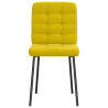 Sillas de comedor 2 unidades terciopelo amarillo 4