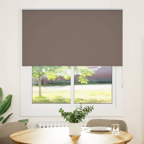 Estor Enrollable Opaco Color Café 125x130 cm Tela Ancho 121.6cm D