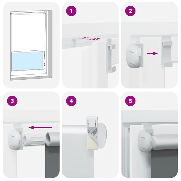 Estor Enrollable Opaco Blanco Roto 105x150cm Tela Ancho 100.7cm M 5