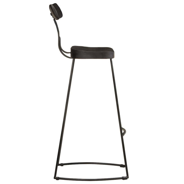 Taburetes de barra 2 uds negro 49x43x103 cm madera maciza mango M 3
