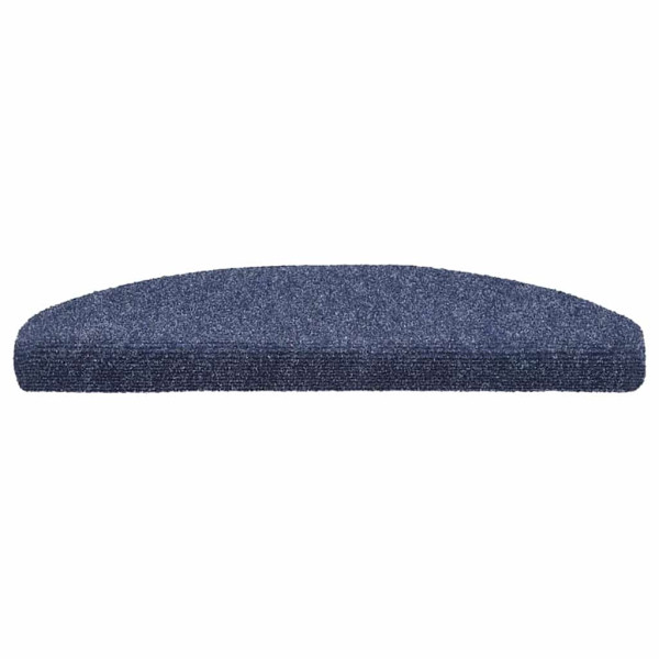Tapetes de escada autoadesivos 30 peças 65x21x4 cm azul semicircular grande M 3