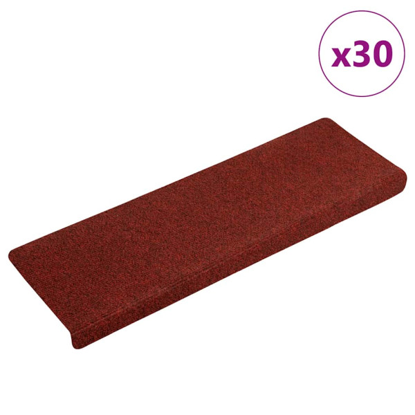 Alfombrilla autoadhesiva escalera 30 uds rojo 65x21x4 cm D