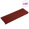Alfombrilla autoadhesiva escalera 30 uds rojo 65x21x4 cm 1