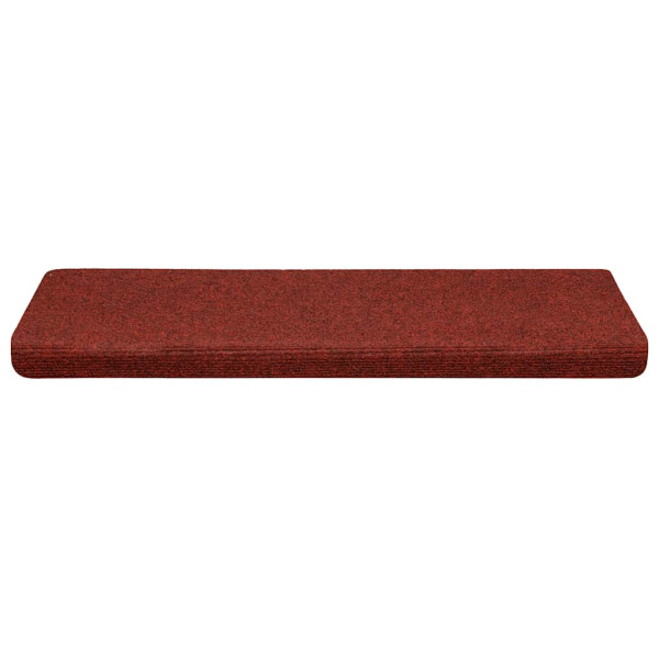 Tapetes de escada autoadesivos 30 peças 65x21x4 cm vermelho bordô com borda retangular M 3