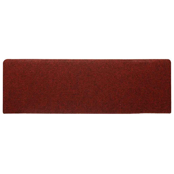 Alfombrilla autoadhesiva escalera 30 uds rojo 65x21x4 cm M 4