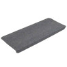 Alfombrilla autoadhesiva escalera 30 uds gris 65x24.5x3.5 cm 2