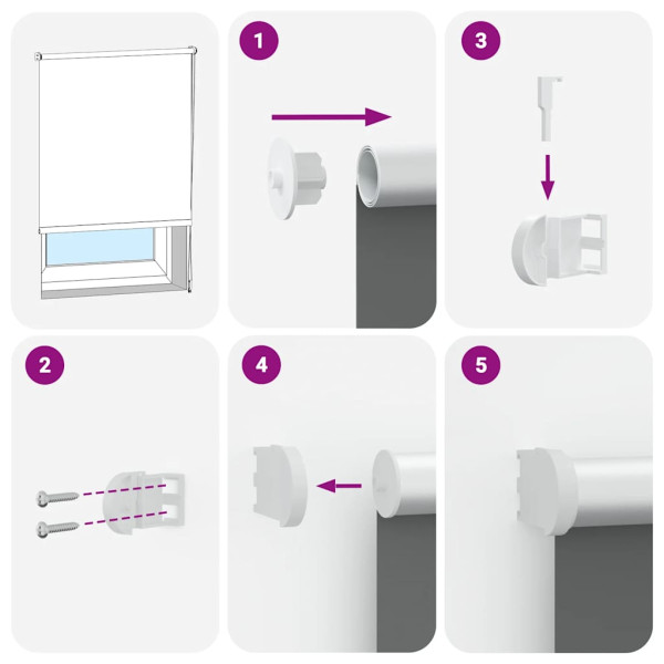 Estor Enrollable Opaco Amarillo 165x230 cm Tela Ancho 161.6 cm M 5