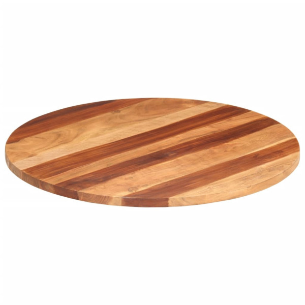 Tablero de mesa redonda madera maciza de acacia 25-27 mm 80 cm M 2