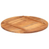 Tablero de mesa redonda madera maciza de acacia 25-27 mm 80 cm 3