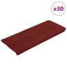 Alfombrilla autoadhesiva escalera 30 uds rojo 65x24.5x3.5 cm 1