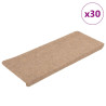 Alfombrilla autoadhesiva escalera 30 uds beige 65x24.5x3.5 cm 1