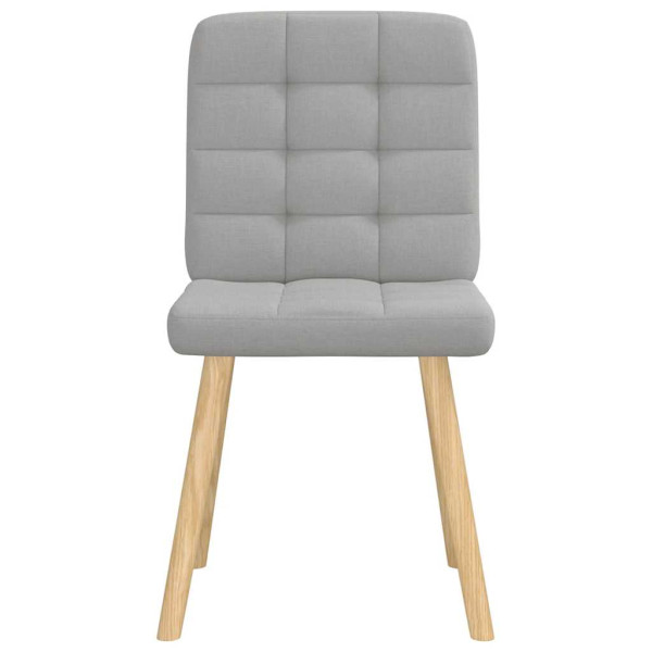 Cadeiras de jantar 4 pcs tecido cinza nuvem M 4