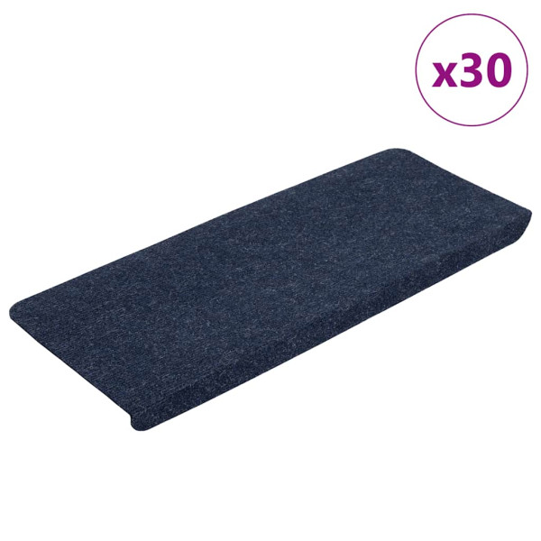 Alfombrilla autoadhesiva escalera 30 uds azul 65x24.5x3.5 cm D