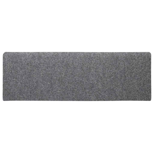 Alfombrilla autoadhesiva escalera 30 uds gris claro 65x21x4 cm M 4