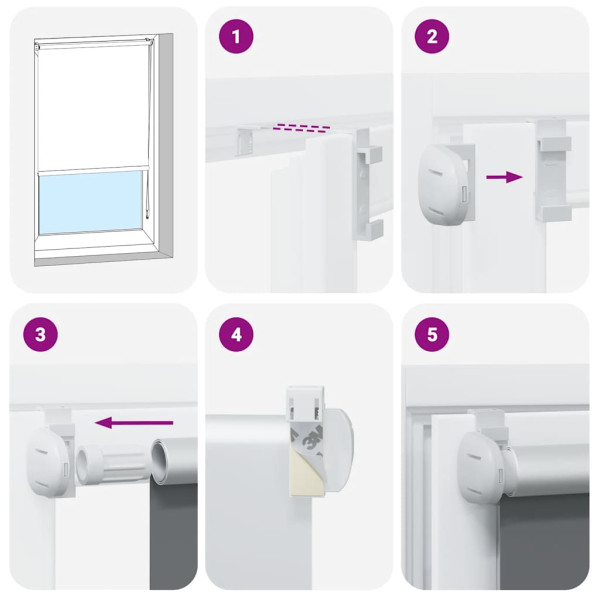 Estor Enrollable Opaco Amarillo 105x150 cm Tela Ancho 100.7 cm M 5