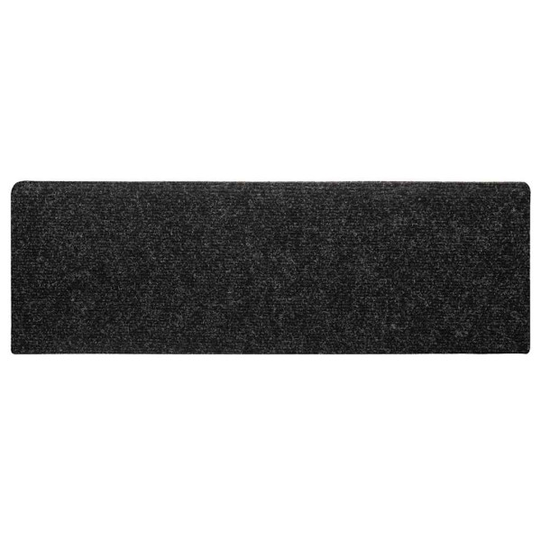 Alfombrilla autoadhesiva escalera 30 uds negro 65x21x4 cm M 4