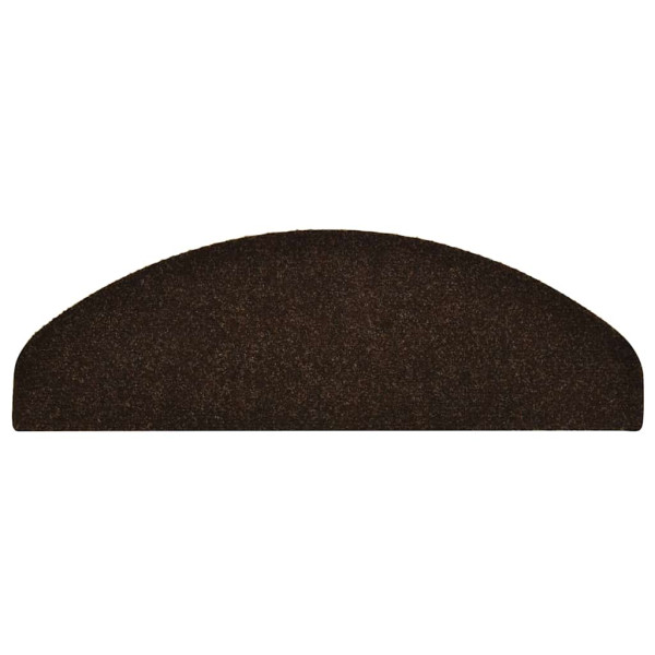 Tapetes de escada autoadesivos 30 peças 65x21x4 cm marrom semicircular grande M 4