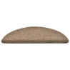 Tapetes de escada autoadesivos 30 peças 56x17x3 cm bege semicircular 3